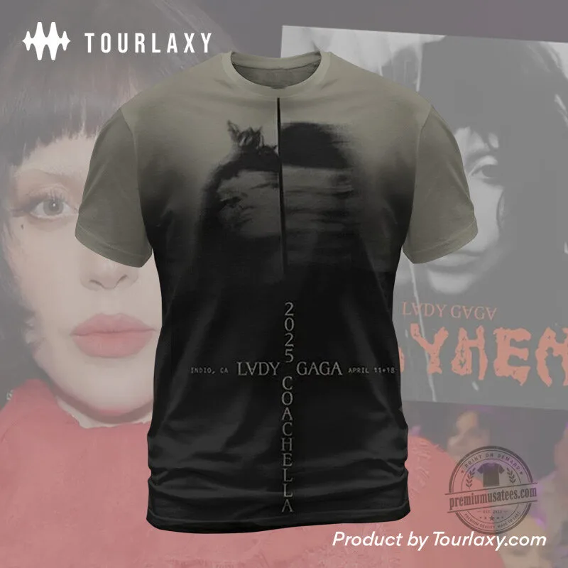 Coachella 2025 Lady Gaga Music Festival Tour Graphic T-Shirt 4 Coachella 2025 Lady Gaga Music Festival Tour Graphic T-Shirt