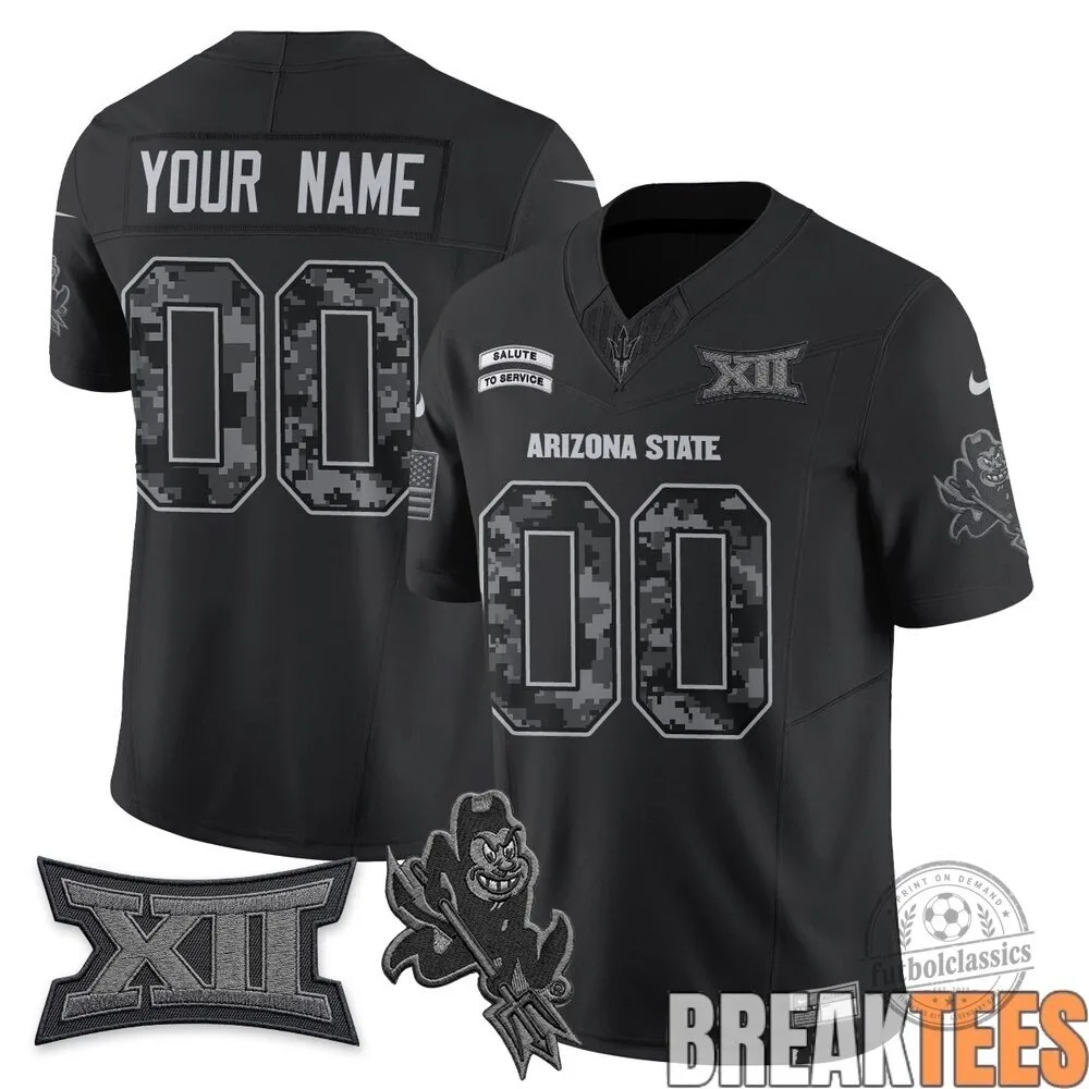 Arizona State Sun Devils Football Salute to Service Custom Jersey