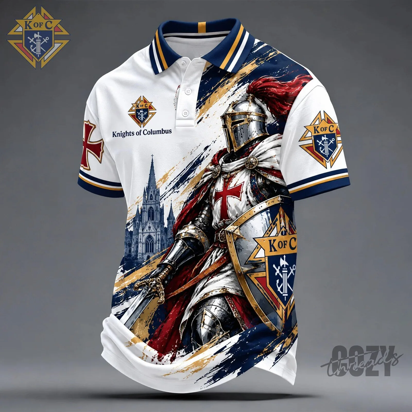 Crusader Knight Templar Polo Shirt by Knights of Columbus