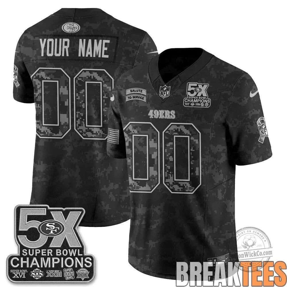 Black Football Jersey for San Francisco 49ers Salute to Service 7 Black Football Jersey for San Francisco 49ers Salute to Service