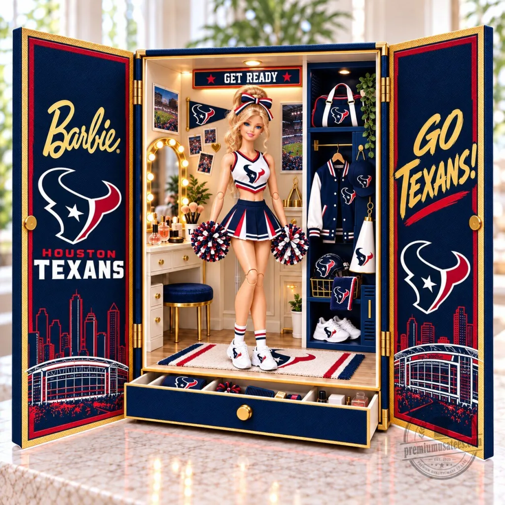 Barbie Houston Texans Cheerleader Doll Collectible Figurine Set Barbie Houston Texans Cheerleader Doll Collectible Figurine Set