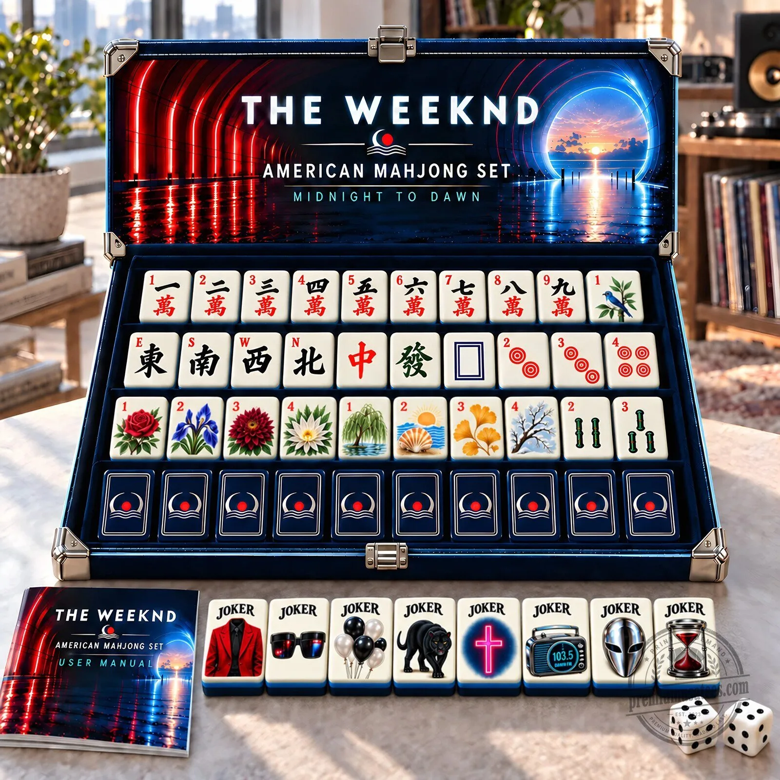 The Weeknd American Mahjong Set Midnight to Dawn Edition 1 The Weeknd American Mahjong Set Midnight to Dawn Edition