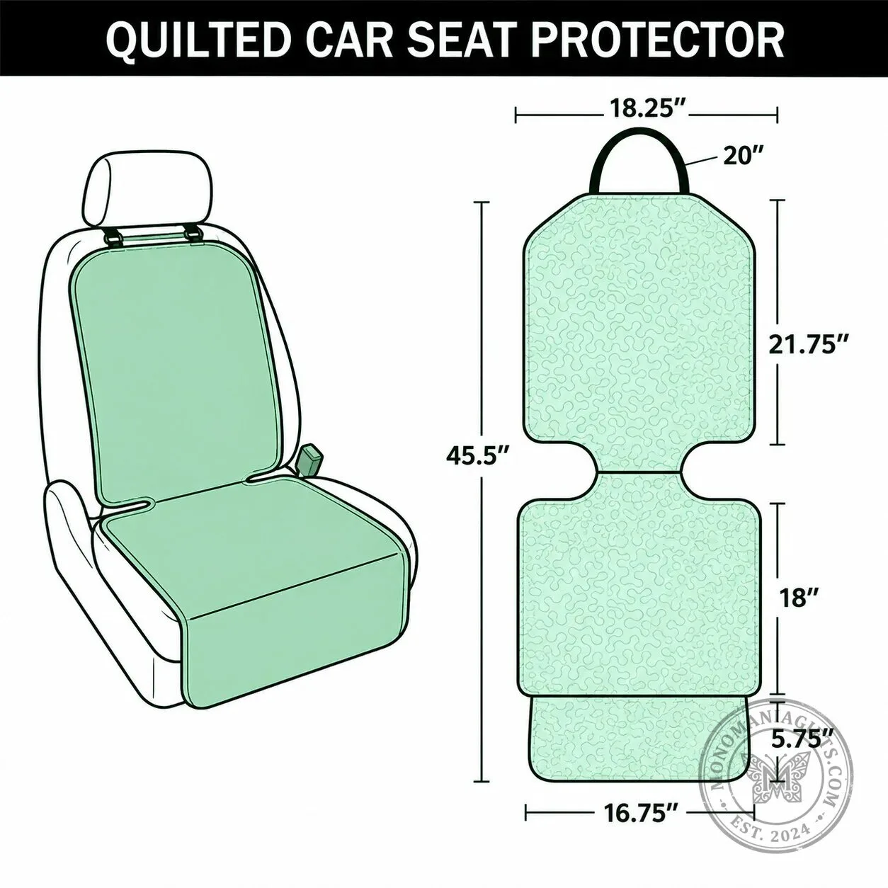 Nautical Lighthouse Ocean Compass Quilted Car Seat Cover Protector 6 Nautical Lighthouse Ocean Compass Quilted Car Seat Cover Protector