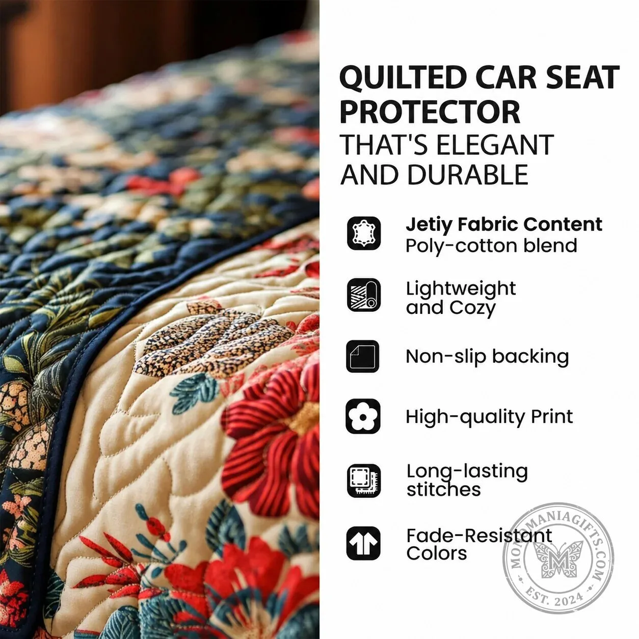Nautical Lighthouse Ocean Compass Quilted Car Seat Cover Protector 7 Nautical Lighthouse Ocean Compass Quilted Car Seat Cover Protector