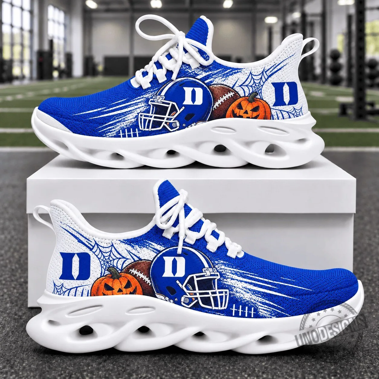 Duke Blue Devils Halloween Football Team Fan Sneakers