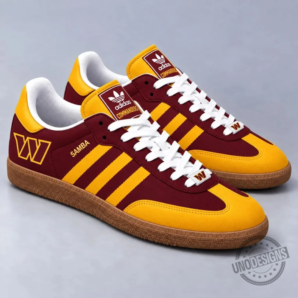Washington Commanders National Football League Samba Style Low Top Shoes Washington Commanders National Football League Samba Style Low Top Shoes