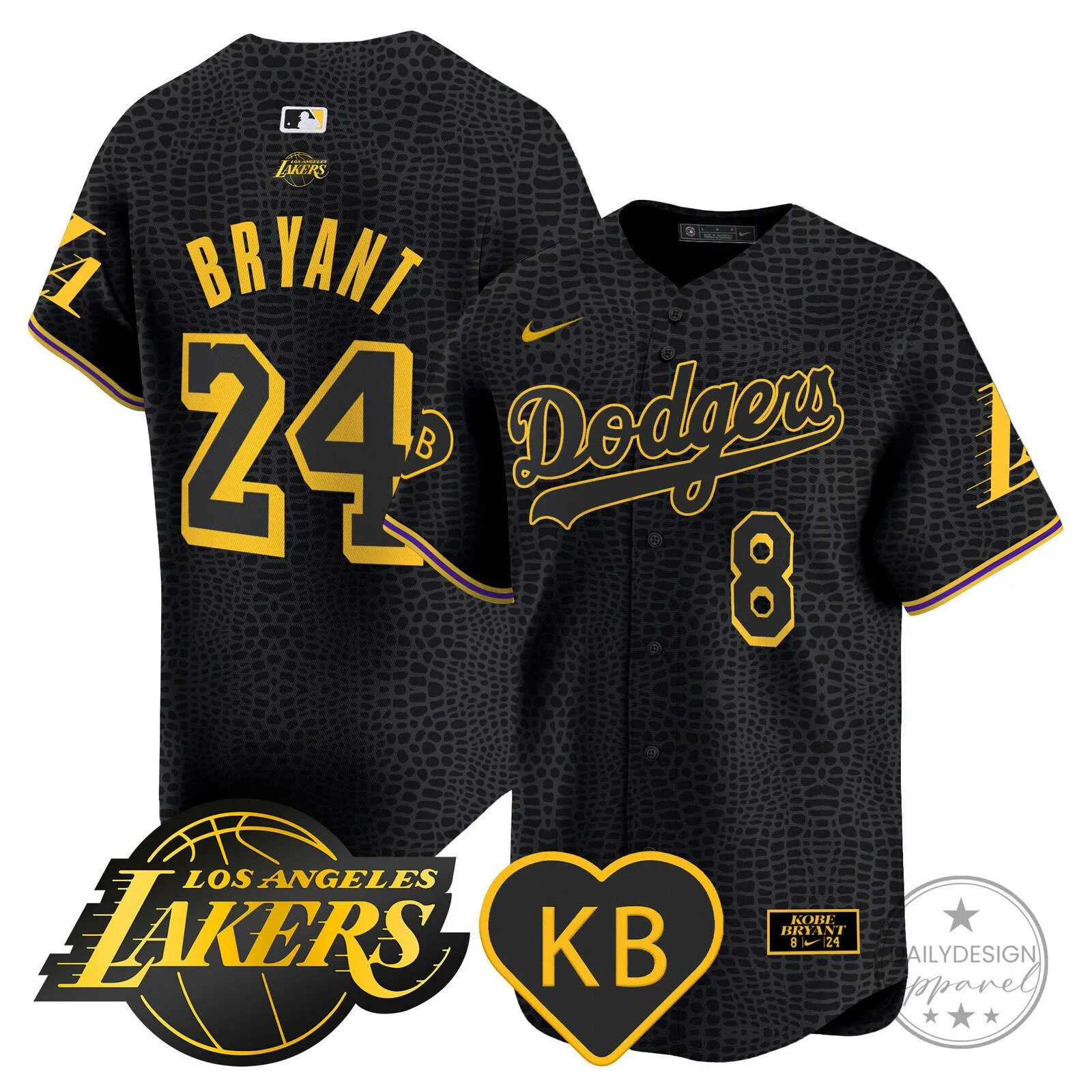 Kobe Bryant Mamba Vapor Premier Limited Jersey for Los Angeles Dodgers Baseball