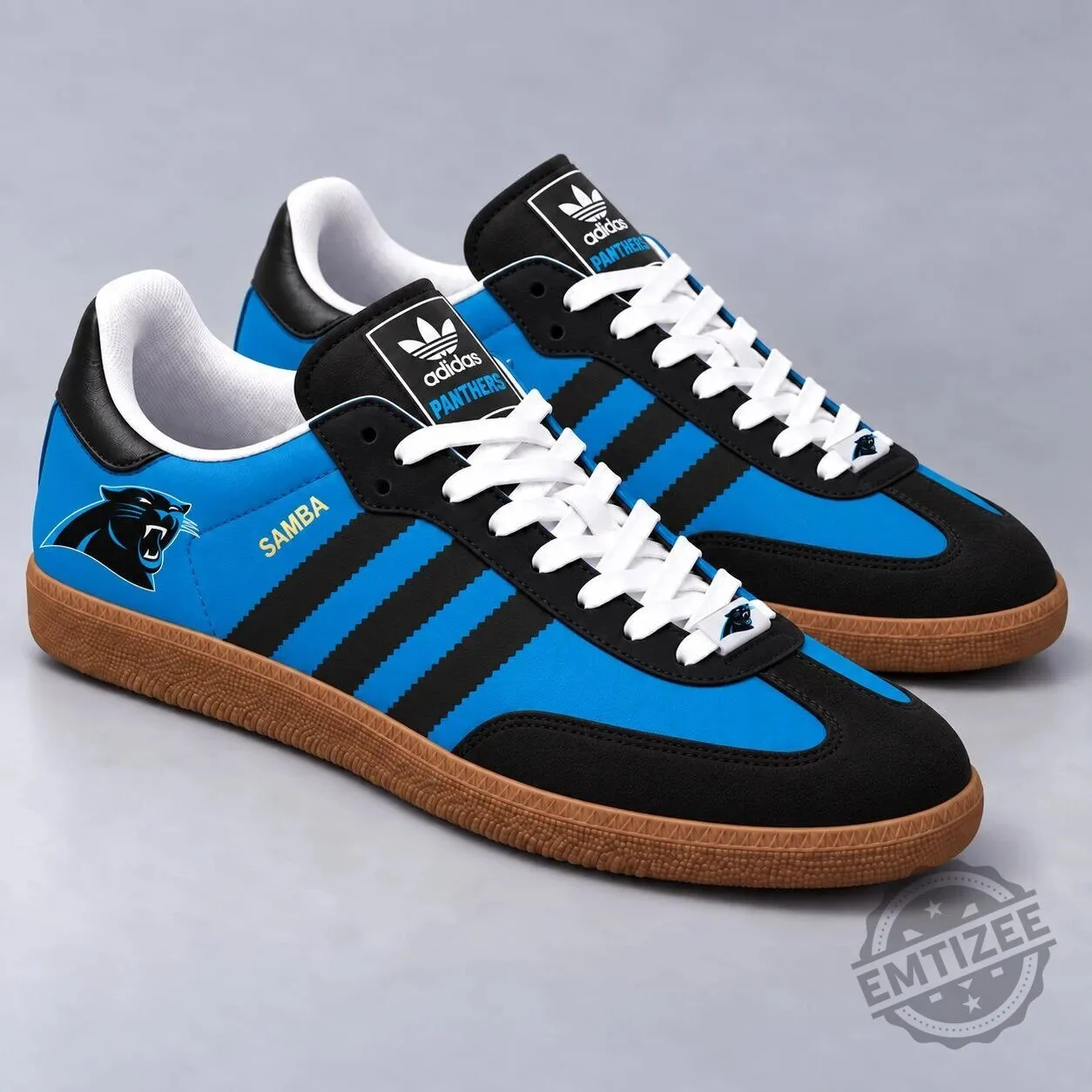 Carolina Panthers National Football League Team Logo Samba Style Shoes