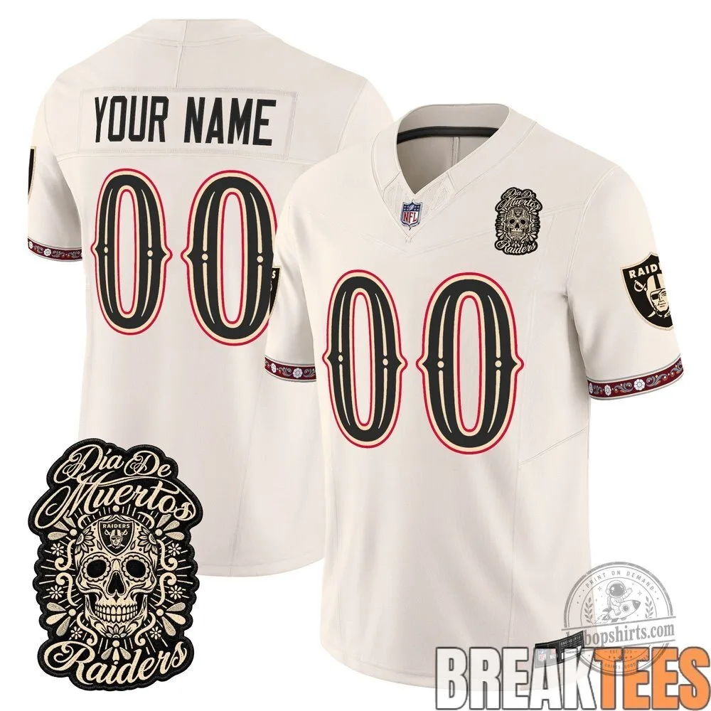 Las Vegas Raiders Dia de los Muertos Custom Football Jersey 7 Las Vegas Raiders Dia de los Muertos Custom Football Jersey