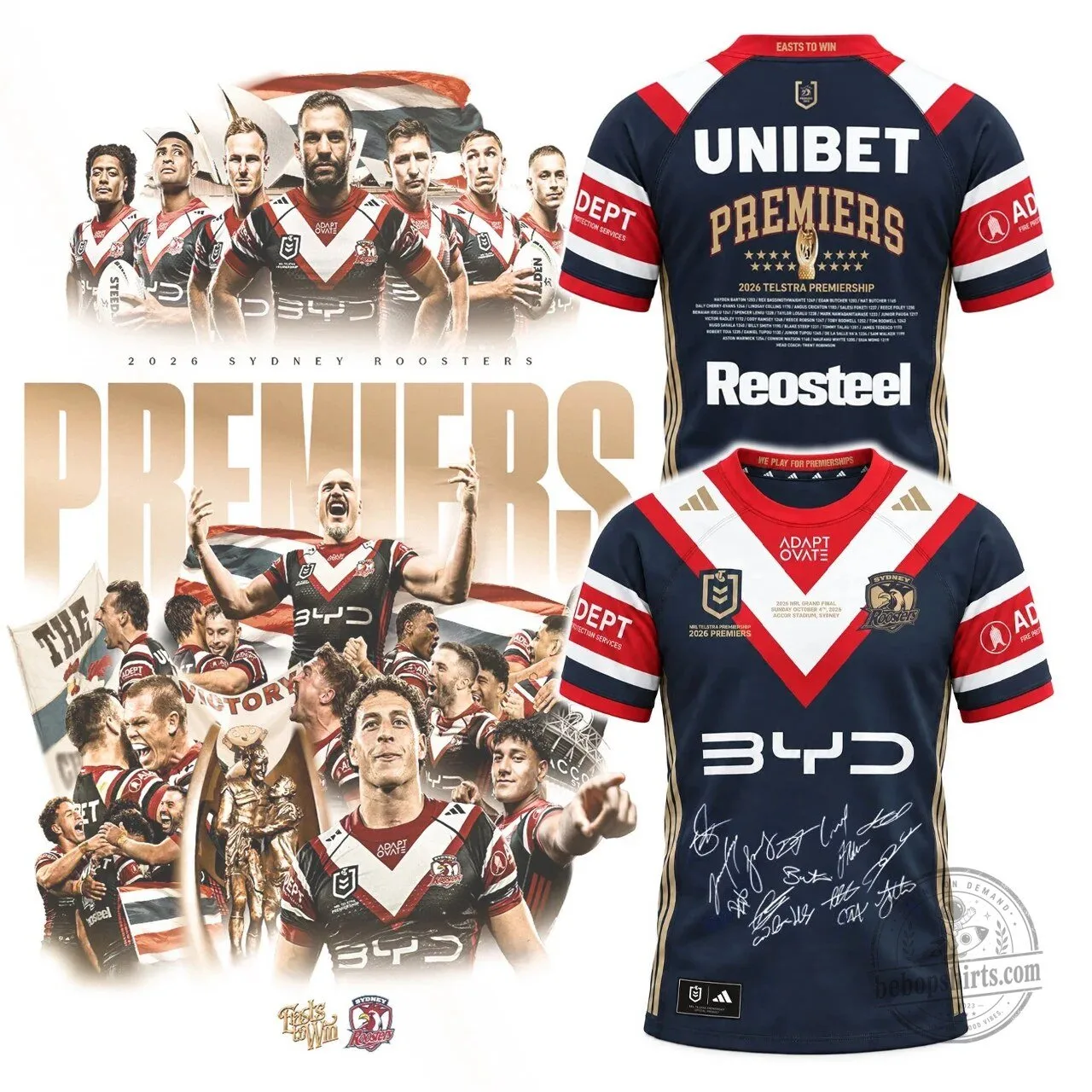 2026 Premiers Edition Jersey for Rugby League - Sydney Roosters Football Team