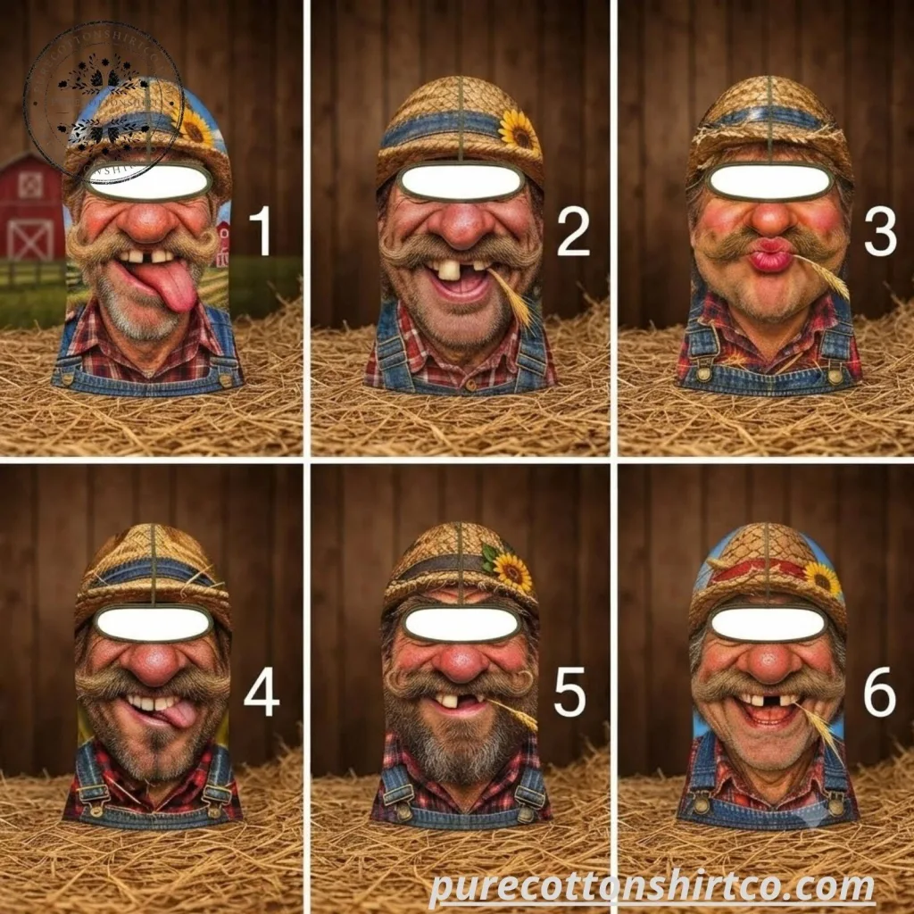 Funny Country Farmer Face Balaclava 2026 – 3D Printed Funny Ski Mask Cover Funny Country Farmer Face Balaclava 2026 – 3D Printed Funny Ski Mask Cover