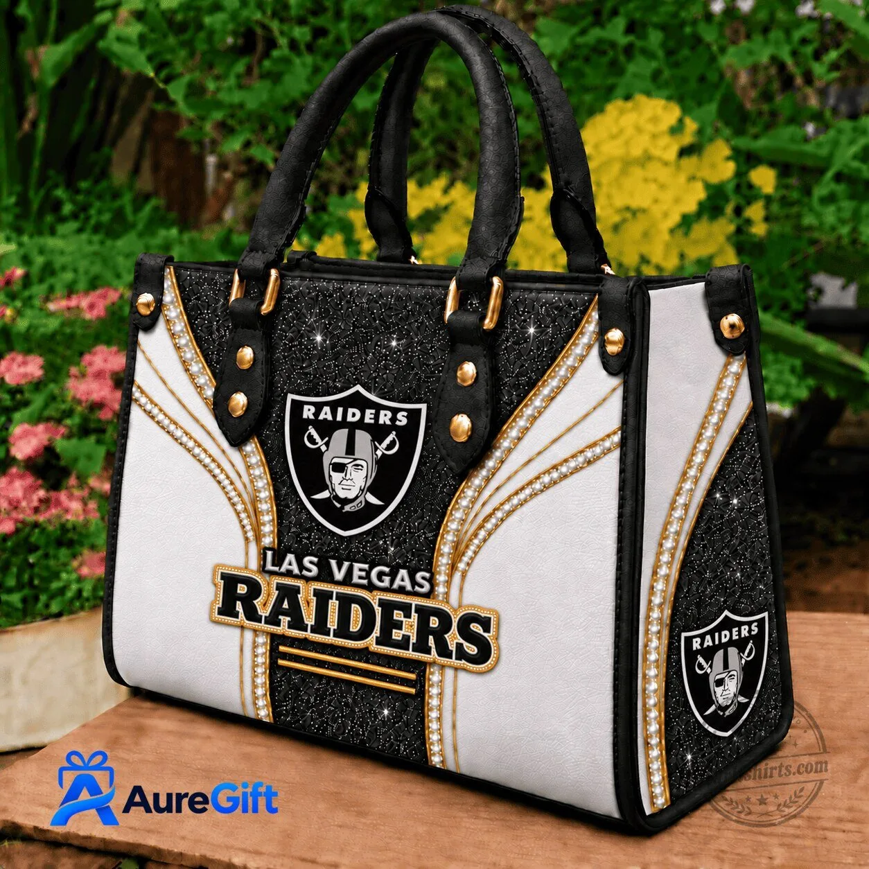 Las Vegas Raiders Women's Leather Handbag Purse
