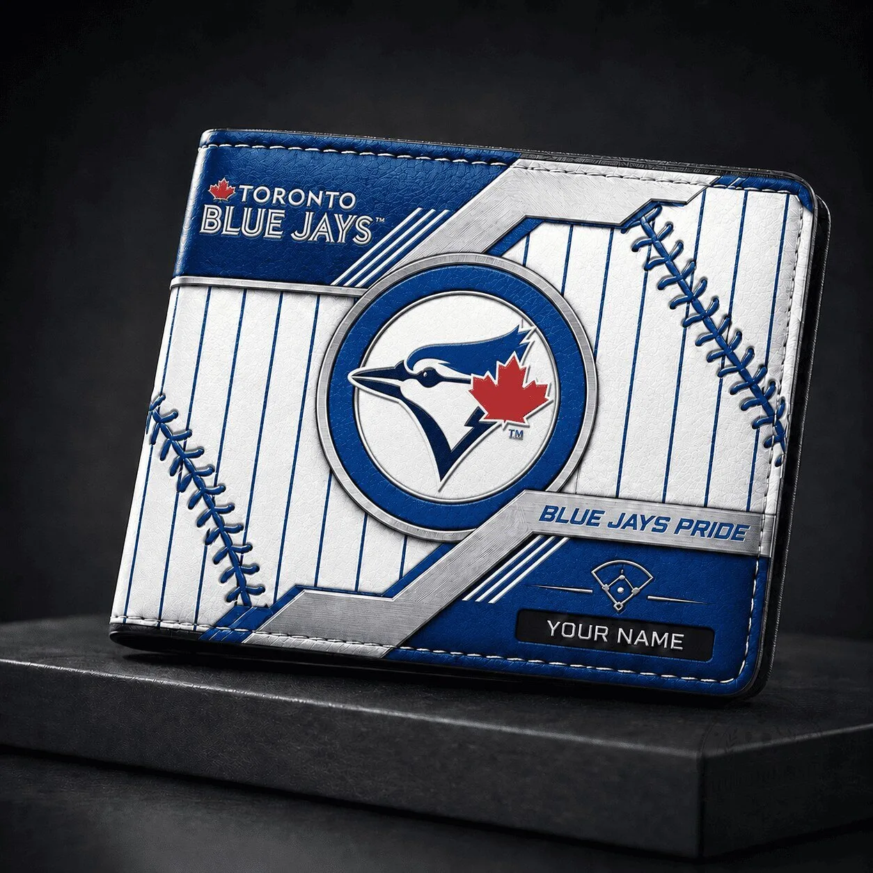 Toronto Blue Jays Baseball Team Personalized Wallet for Men