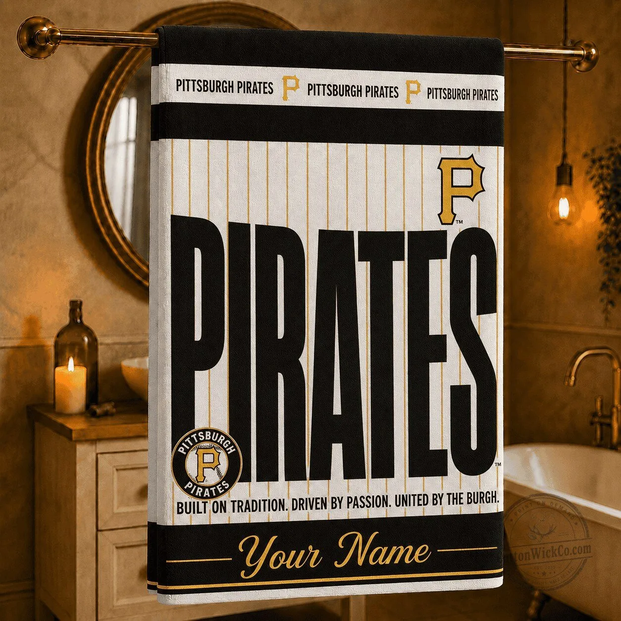 Pittsburgh Pirates Baseball Team Personalized Bath Towel