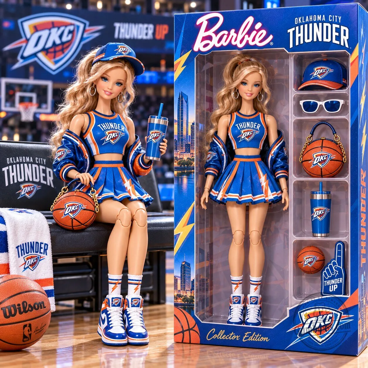 Barbie Oklahoma City Thunder Basketball Cheerleader Collector Doll