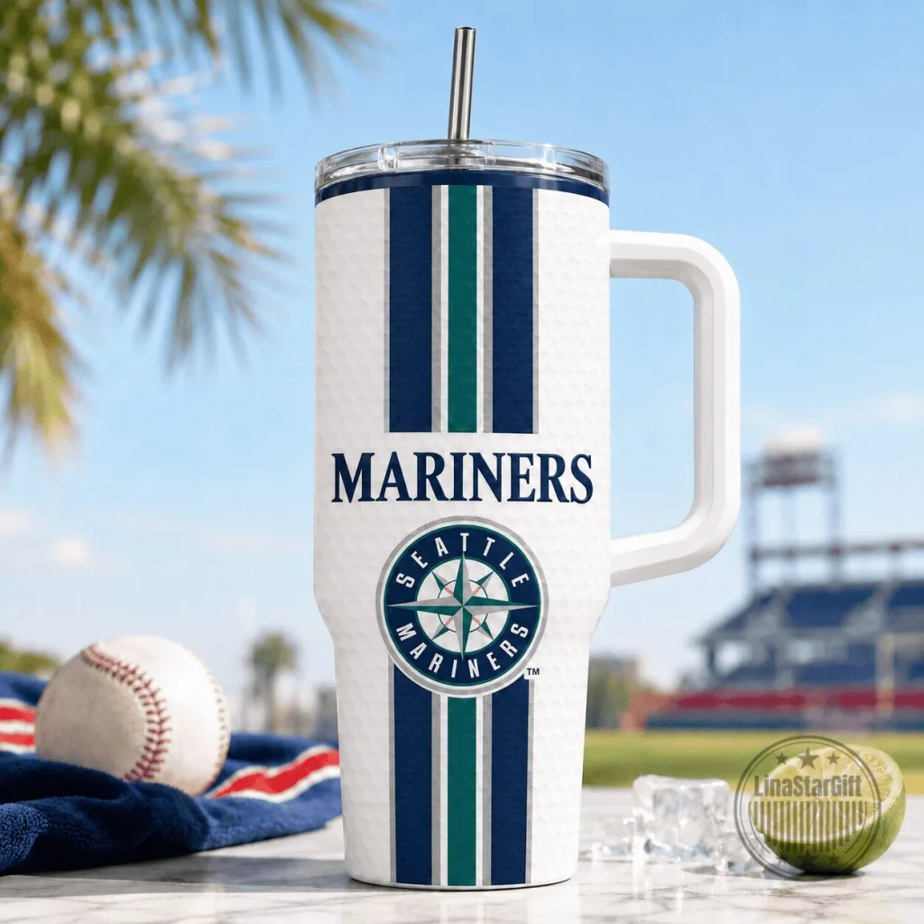 Seattle Mariners Baseball Team Logo Insulated Stainless Steel Tumbler Seattle Mariners Baseball Team Logo Insulated Stainless Steel Tumbler