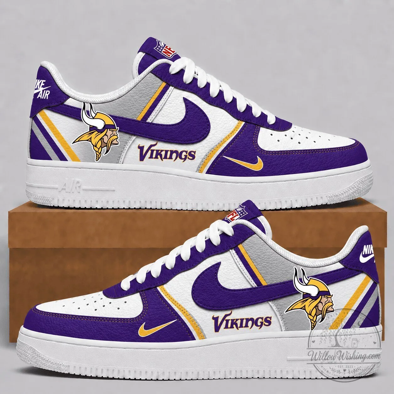 Minnesota Vikings National Football League Team Logo Sneakers