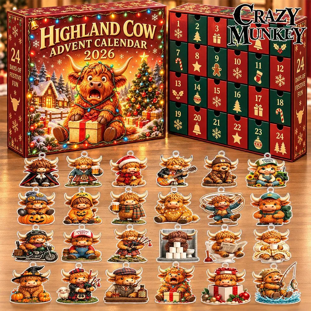 Highland Cow Christmas 2026 Advent Calendar | Collectibles