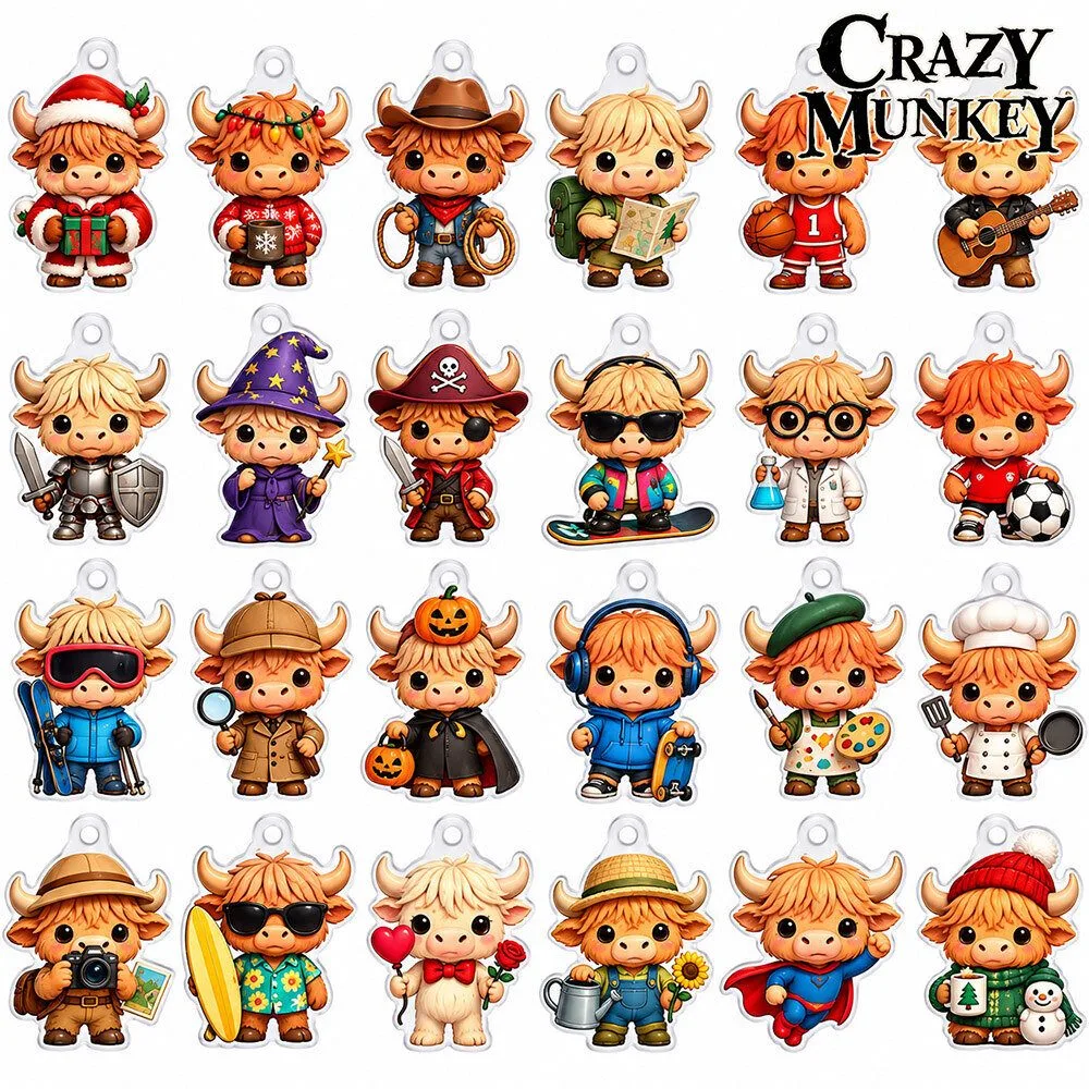 Highland Cow Christmas Crew 2026 Advent Calendar | Collectibles 3 Highland Cow Christmas Crew 2026 Advent Calendar | Collectibles