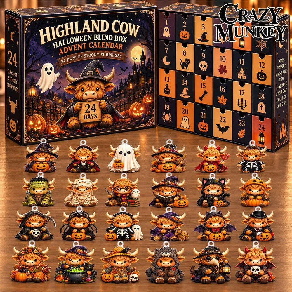 Highland Cow Halloween Blind Box Advent Calendar | Collectibles