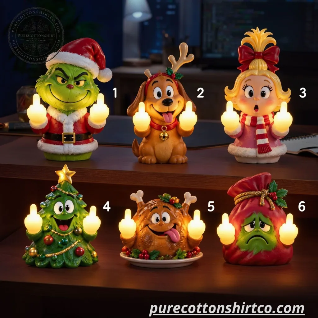 Grinch Middle Finger LED Light 2026 – Funny Christmas Desk Lamp Grinch Middle Finger LED Light 2026 – Funny Christmas Desk Lamp