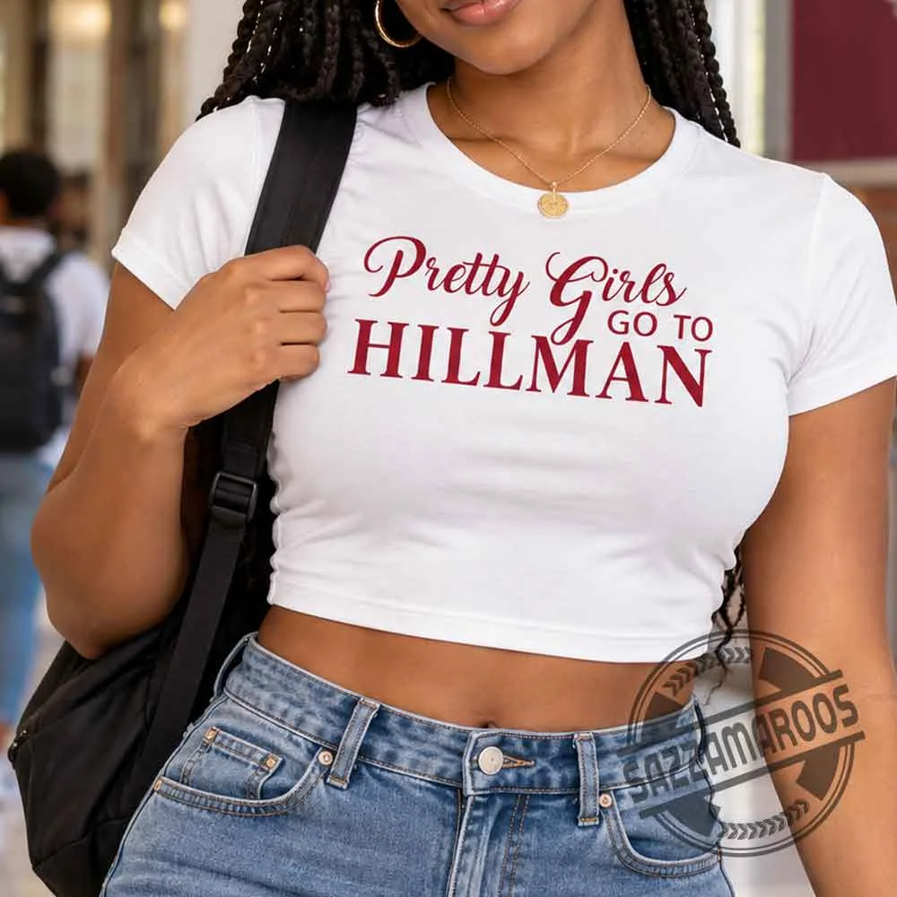 Pretty Girls Go to Hillman Crop Top Shirt (2) Pretty Girls Go to Hillman Crop Top Shirt – image 2 of 3