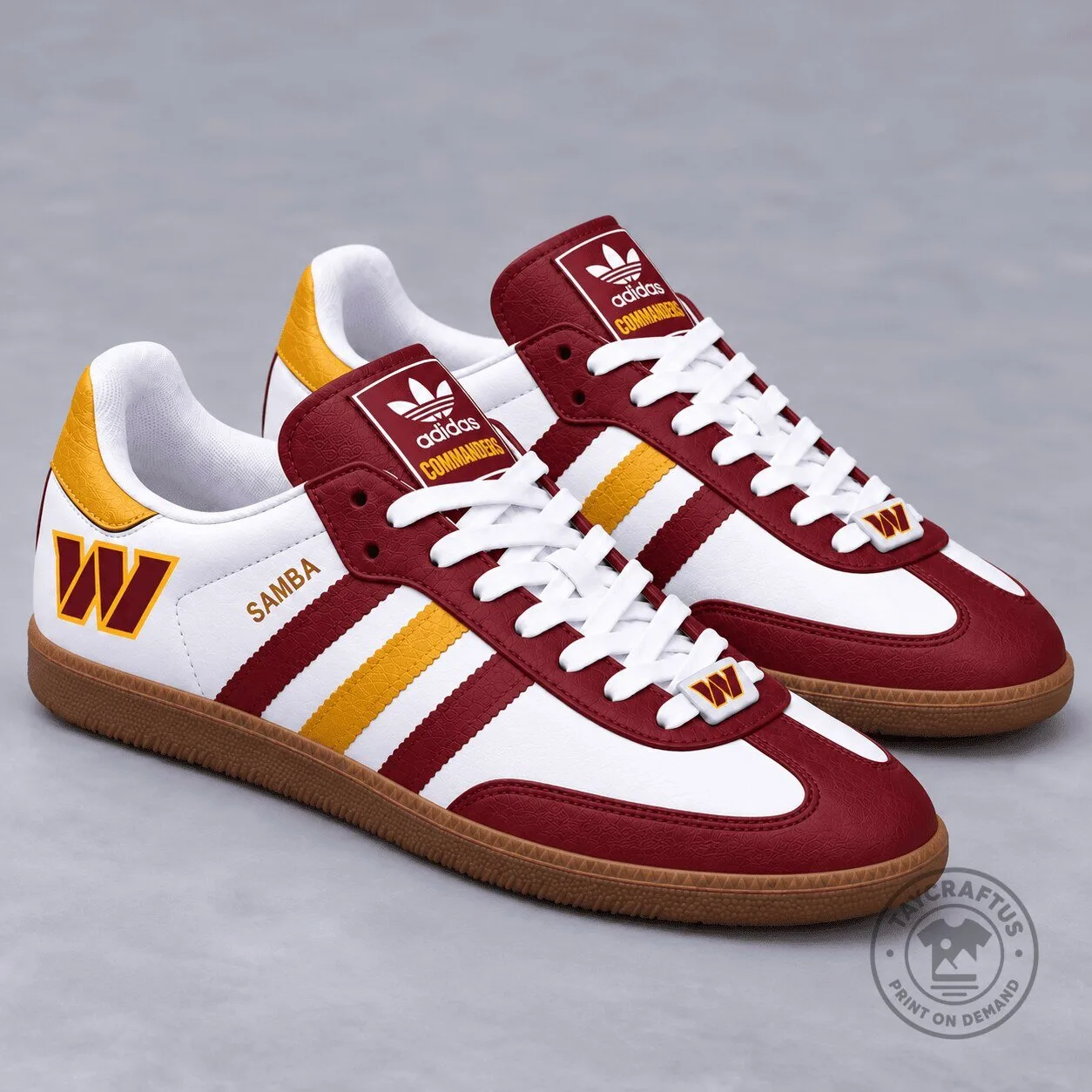 Washington Commanders National Football League Team Logo Samba Shoes