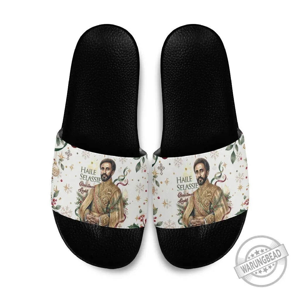 Haile Selassie Christmas Holiday Royal Ethiopian Orthodox Vintage Style Slide Sandals