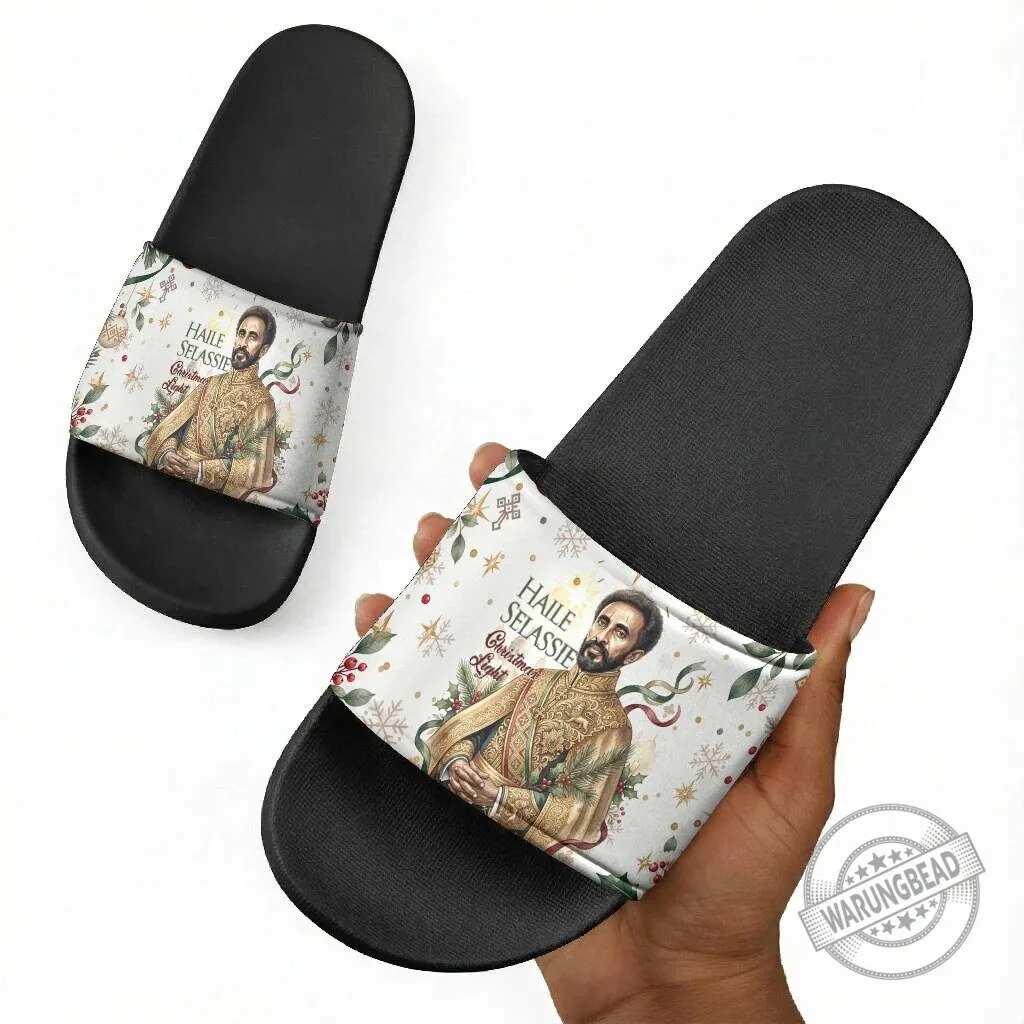 Haile Selassie Christmas Holiday Royal Ethiopian Orthodox Vintage Style Slide Sandals 7 Haile Selassie Christmas Holiday Royal Ethiopian Orthodox Vintage Style Slide Sandals