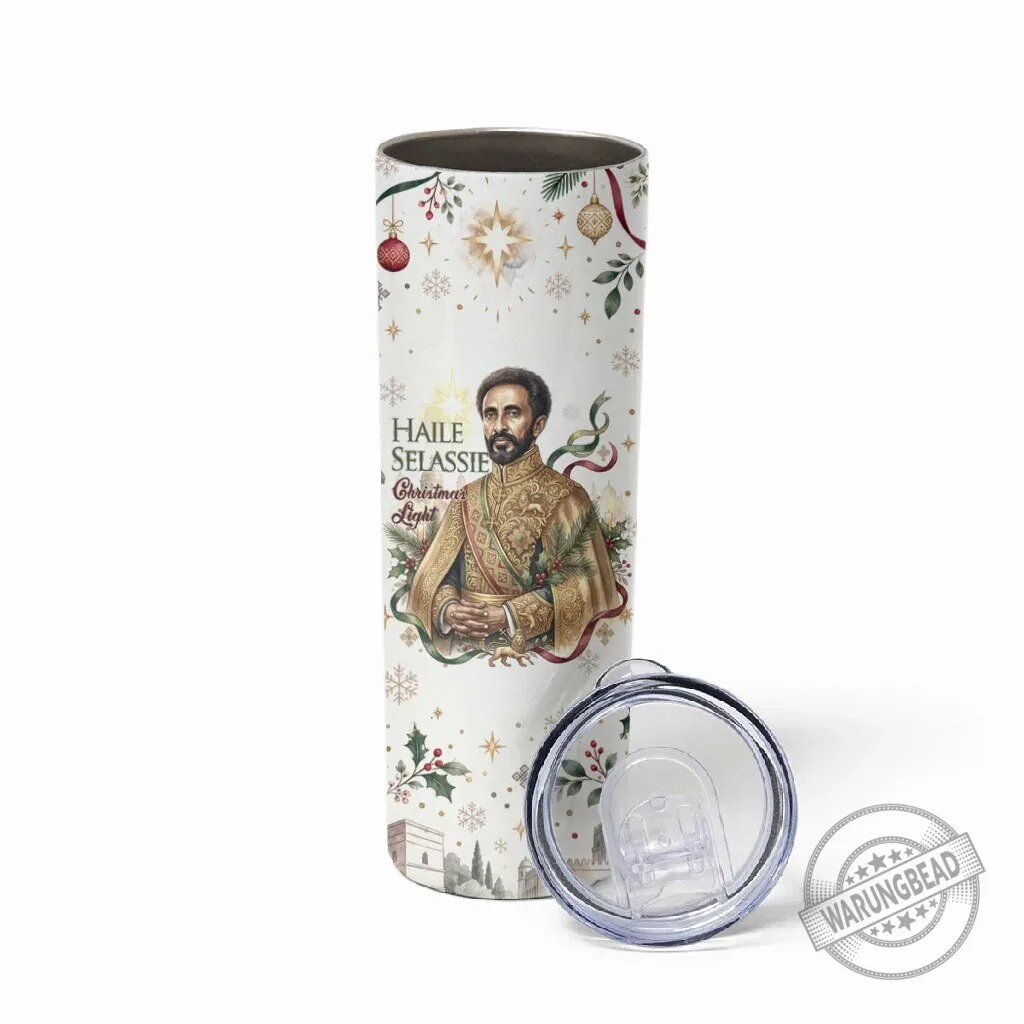 Haile Selassie Ethiopian Orthodox Christmas Light Skinny Tumbler 6 Haile Selassie Ethiopian Orthodox Christmas Light Skinny Tumbler