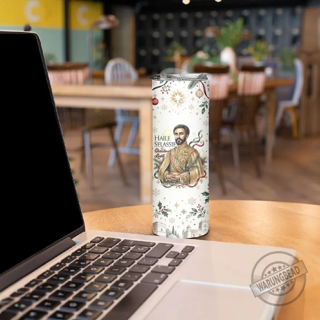 Haile Selassie Ethiopian Orthodox Christmas Light Skinny Tumbler 8 Haile Selassie Ethiopian Orthodox Christmas Light Skinny Tumbler