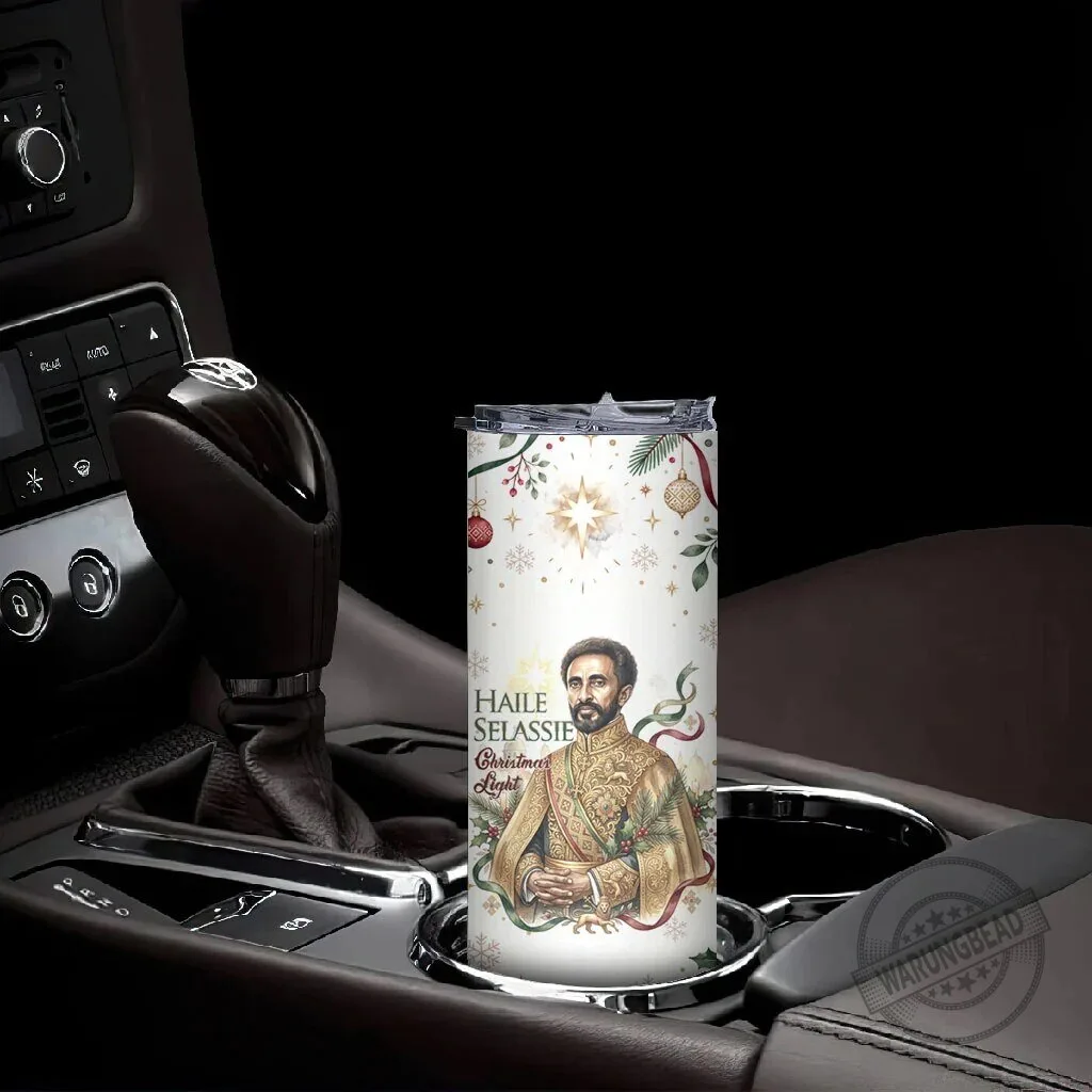 Haile Selassie Ethiopian Orthodox Christmas Light Skinny Tumbler 9 Haile Selassie Ethiopian Orthodox Christmas Light Skinny Tumbler