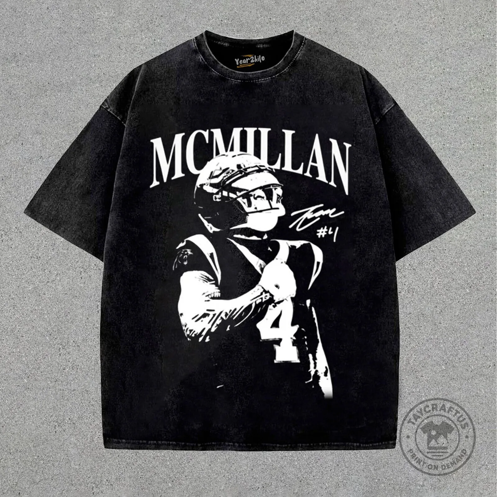 Vintage Tetairoa McMillan Football Player Graphic T-Shirt