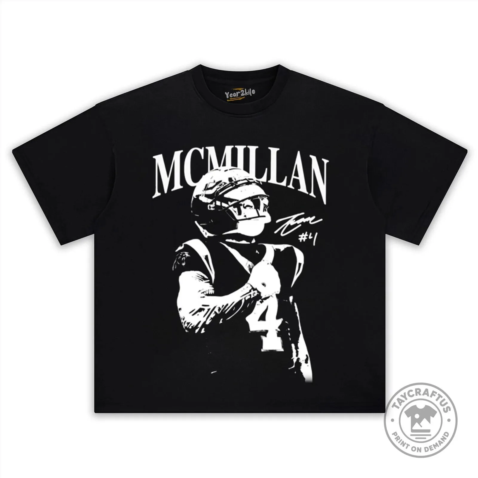 Vintage Tetairoa McMillan Football Player Graphic T-Shirt 9 Vintage Tetairoa McMillan Football Player Graphic T-Shirt