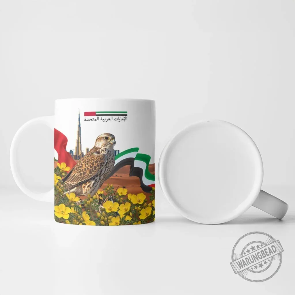 United Arab Emirates National Day Falcon and Burj Khalifa Ceramic Mug 8 United Arab Emirates National Day Falcon and Burj Khalifa Ceramic Mug