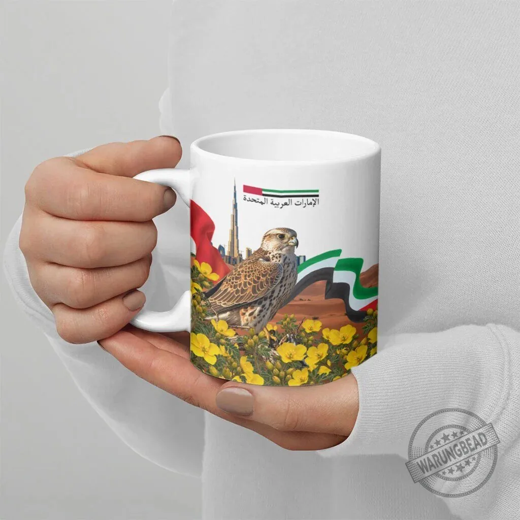 United Arab Emirates National Day Falcon and Burj Khalifa Ceramic Mug 11 United Arab Emirates National Day Falcon and Burj Khalifa Ceramic Mug