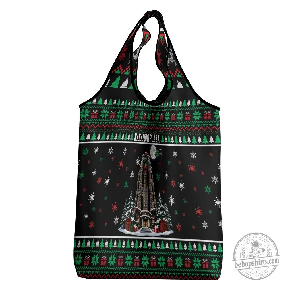 Nakatomi Plaza Christmas Party Ugly Sweater Die Hard Reusable Grocery Bag 9 Nakatomi Plaza Christmas Party Ugly Sweater Die Hard Reusable Grocery Bag