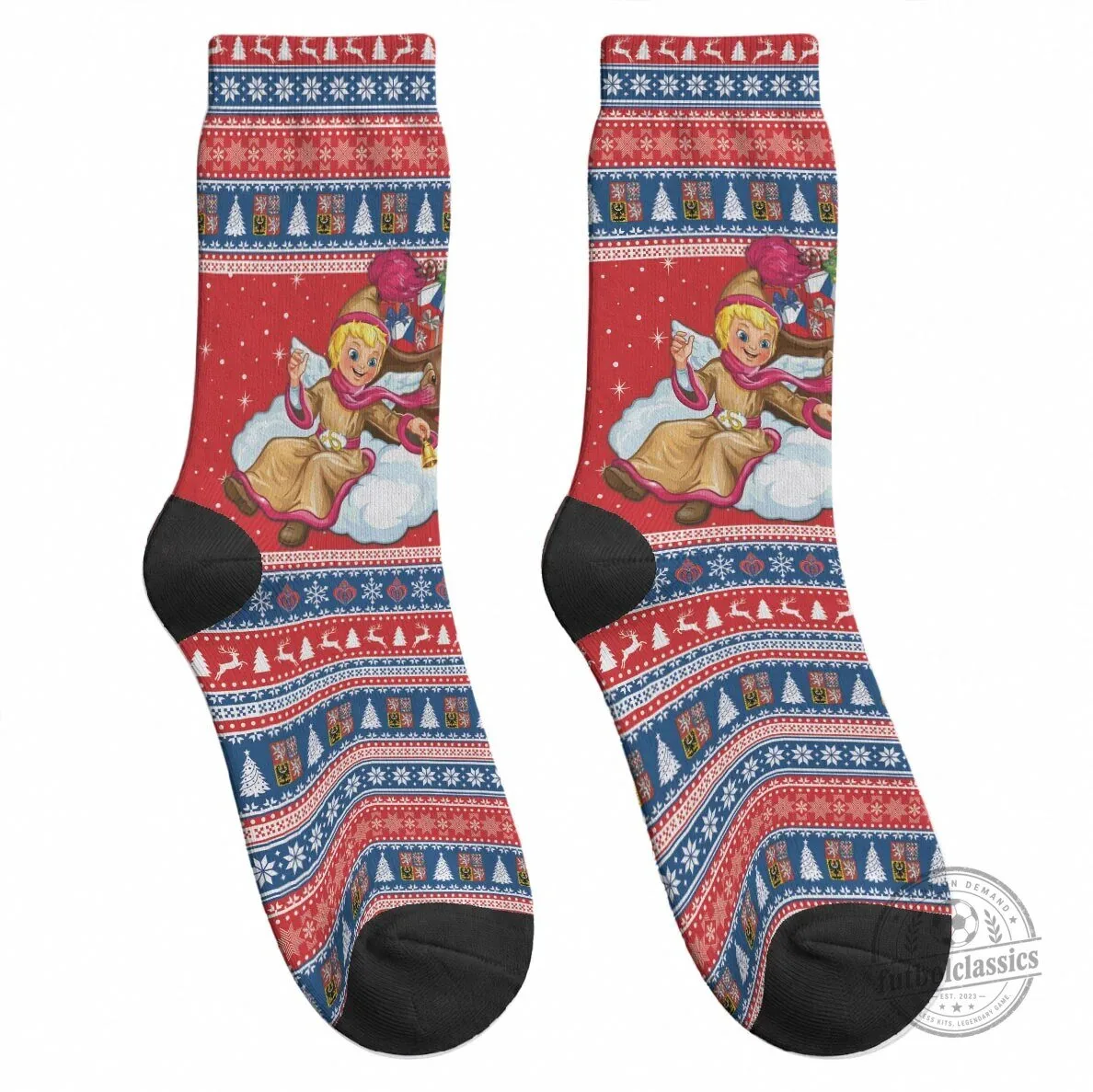 Czech Republic Christmas Jezisek Vesele Vanoce Holiday Socks 7 Czech Republic Christmas Jezisek Vesele Vanoce Holiday Socks