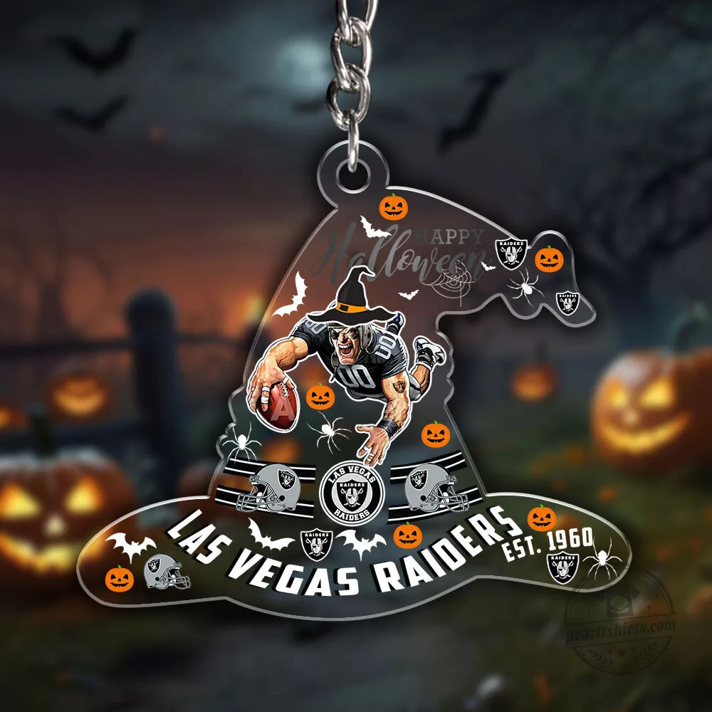 Las Vegas Raiders Halloween Witch Hat Acrylic Keychain