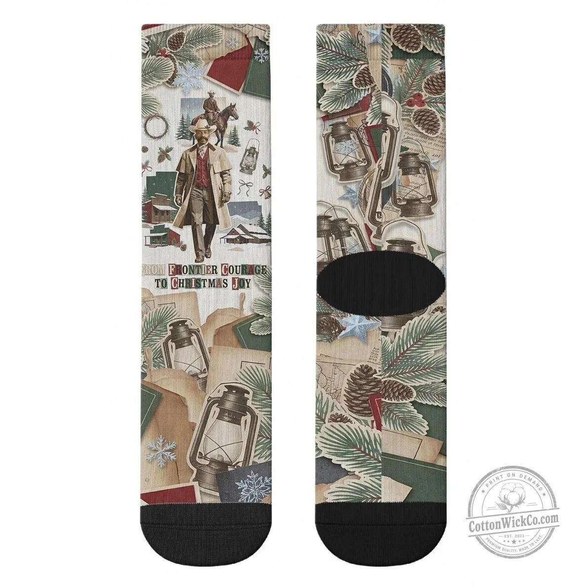 Bass Reeves Old West Marshal Frontier Christmas Crew Socks 9 Bass Reeves Old West Marshal Frontier Christmas Crew Socks