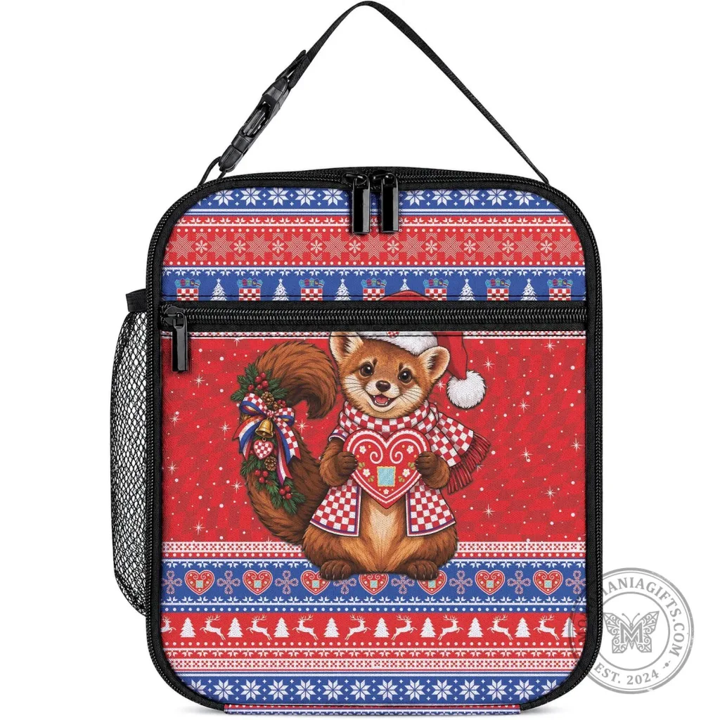Christmas Squirrel with Licitar Heart Holiday Lunch Bag 43 Christmas Squirrel with Licitar Heart Holiday Lunch Bag