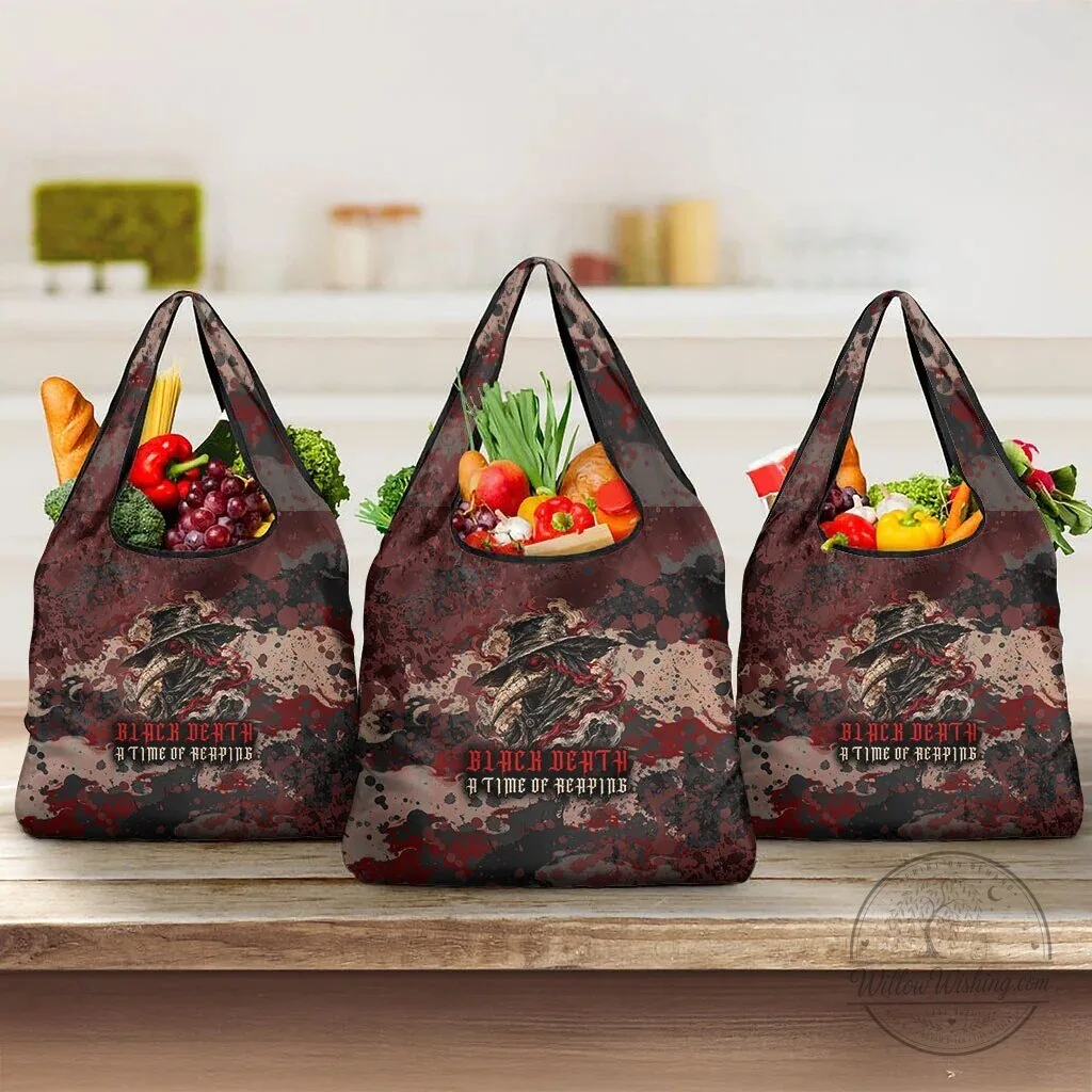 Black Death A Time of Reaping Grim Reaper Plague Doctor Reusable Grocery Bag 12 Black Death A Time of Reaping Grim Reaper Plague Doctor Reusable Grocery Bag