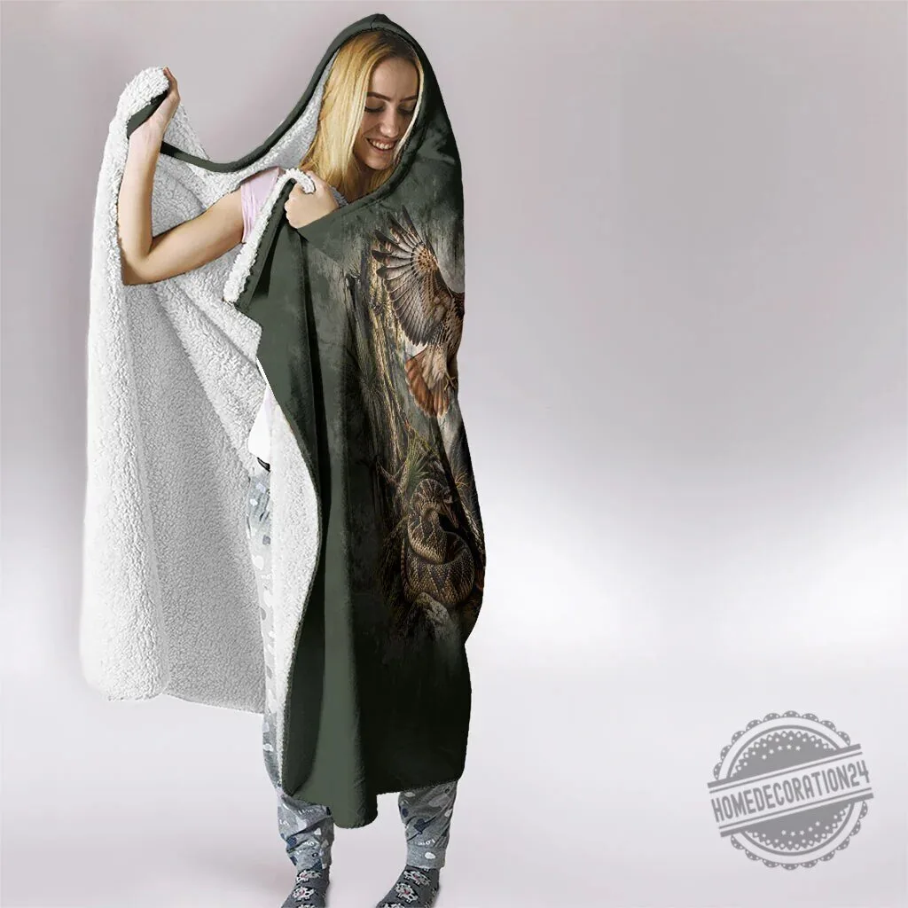 Chahta Yakni Tribe Land Of The Free Native American Wildlife Hooded Blanket 8 Chahta Yakni Tribe Land Of The Free Native American Wildlife Hooded Blanket