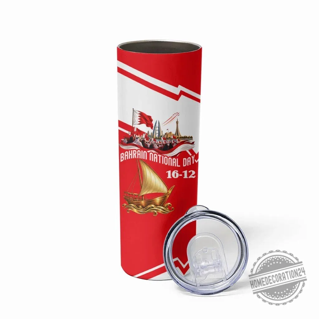 Bahrain National Day Cultural Flag Emblem Vintage Collage Stainless Steel Tumbler 6 Bahrain National Day Cultural Flag Emblem Vintage Collage Stainless Steel Tumbler