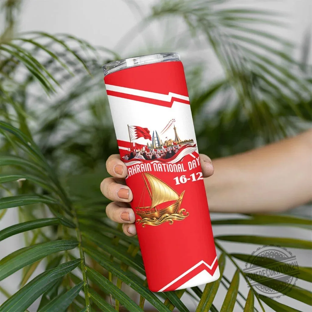 Bahrain National Day Cultural Flag Emblem Vintage Collage Stainless Steel Tumbler 7 Bahrain National Day Cultural Flag Emblem Vintage Collage Stainless Steel Tumbler