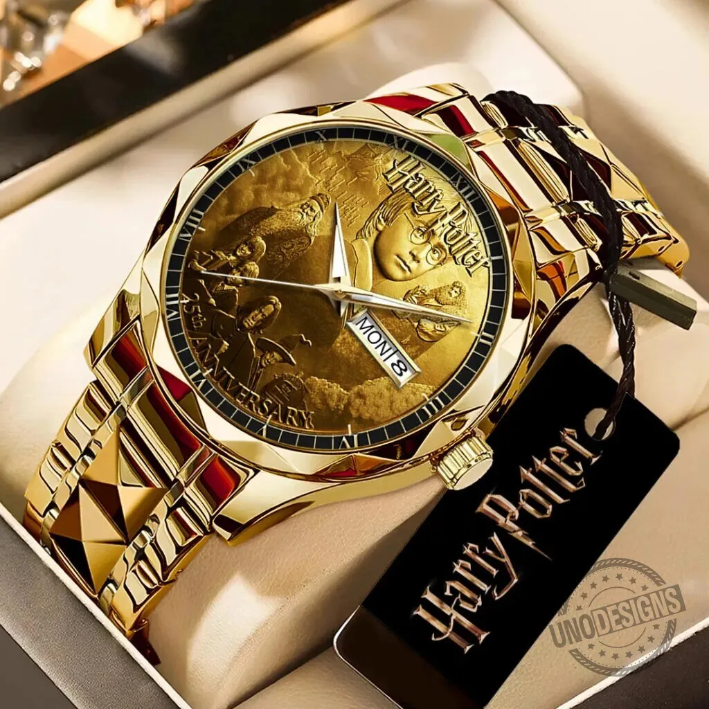 Harry Potter 25th Anniversary Golden Luxury Quartz Watch