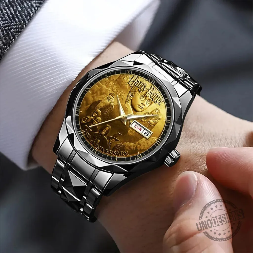 Harry Potter 25th Anniversary Golden Luxury Quartz Watch 7 Harry Potter 25th Anniversary Golden Luxury Quartz Watch