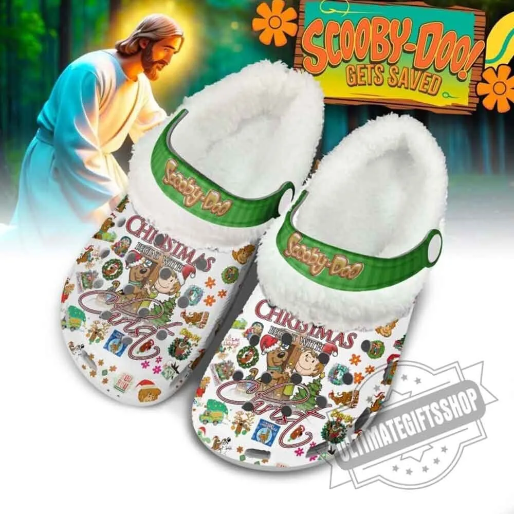 Scooby-Doo x Christmas Fleece Crocs Crocband Clogs Shoes 2 Scooby-Doo x Christmas Fleece Crocs Crocband Clogs Shoes
