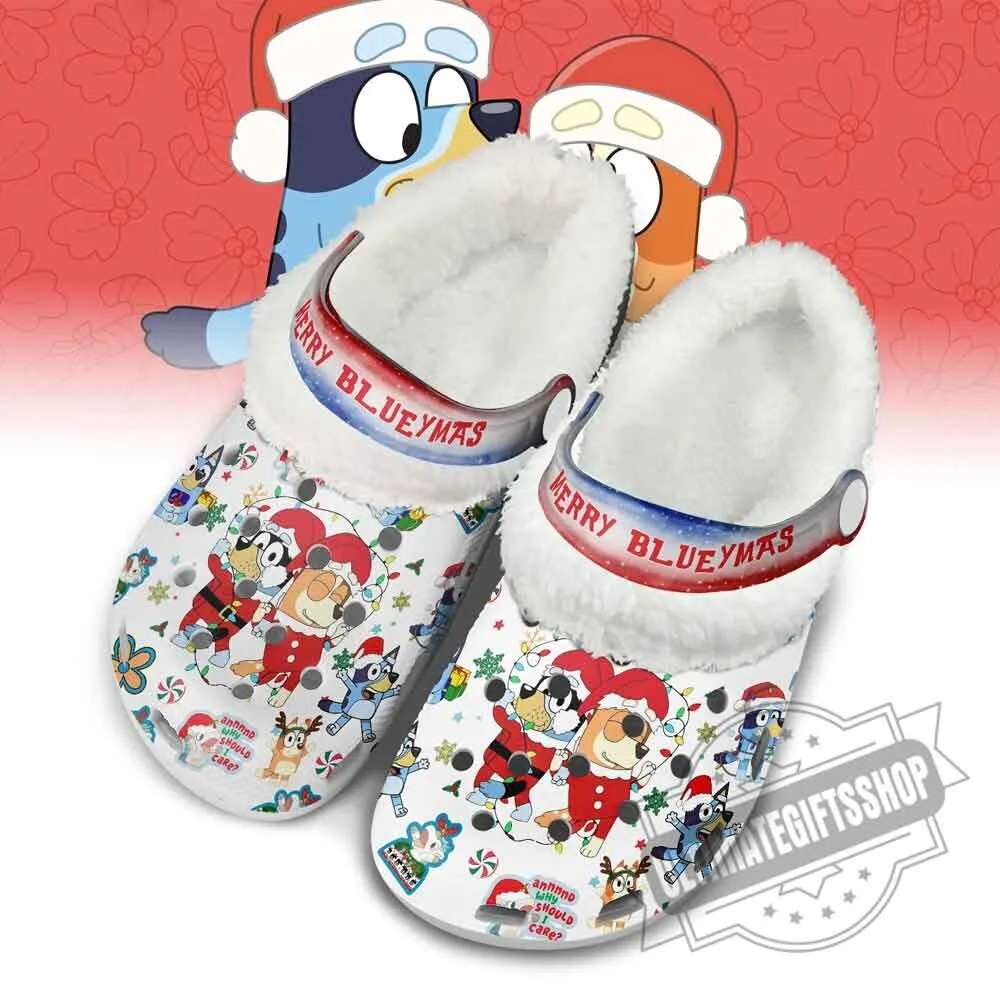 Bluey x Christmas Fleece Crocs Crocband Clogs Shoes 3 Bluey x Christmas Fleece Crocs Crocband Clogs Shoes