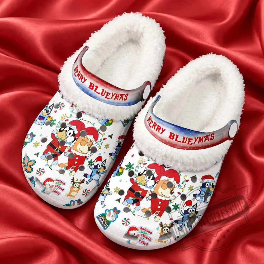 Bluey x Christmas Fleece Crocs Crocband Clogs Shoes 4 Bluey x Christmas Fleece Crocs Crocband Clogs Shoes